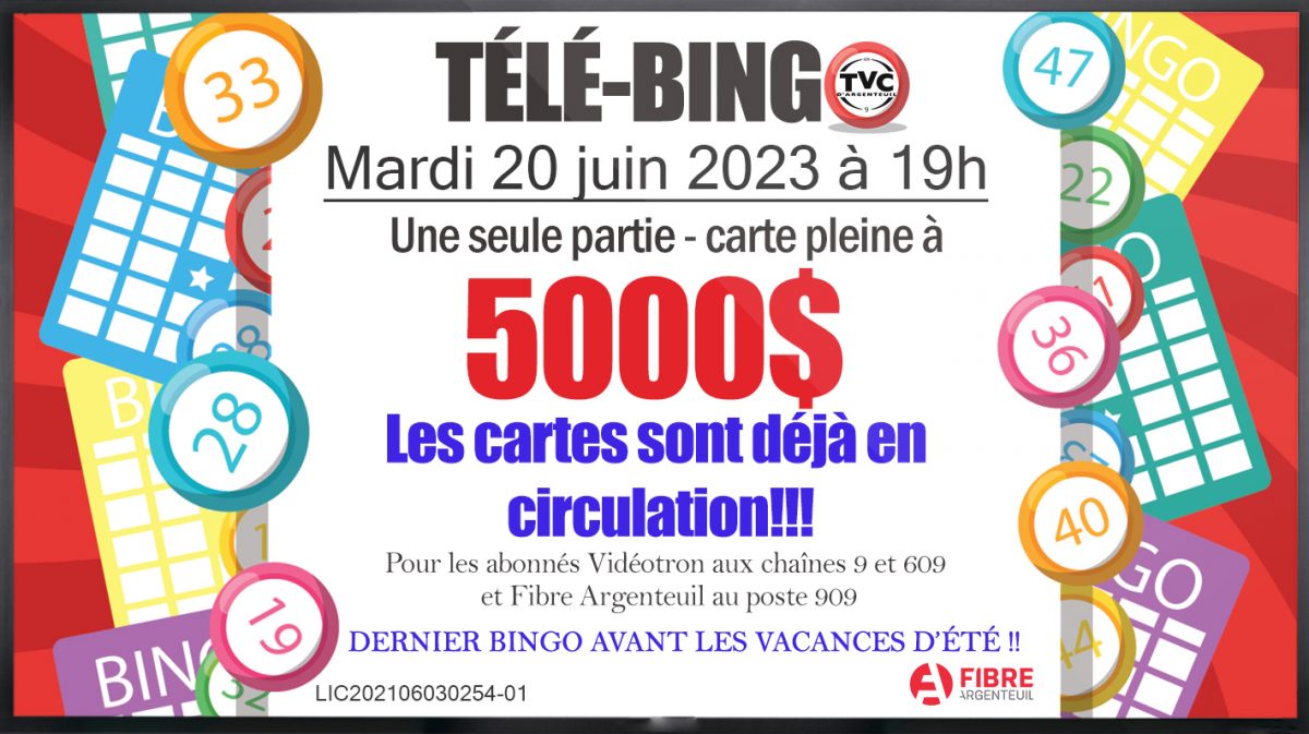Dernier Télé-Bingo de la Saison !!